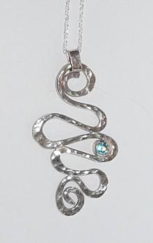 OJNP 49 - Squiggle with blue stone